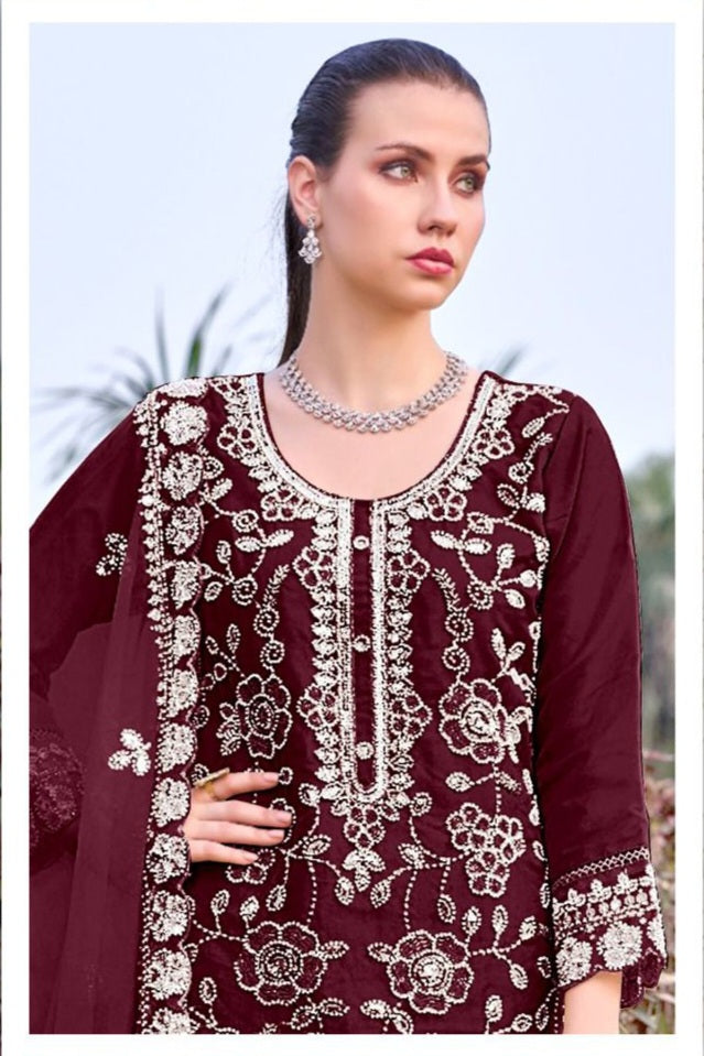 Gleam & Grace Embroidered Luxury Suit LXST0022