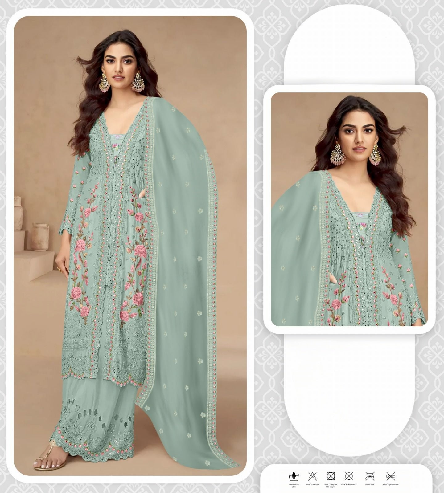 Zarkhan Glow Full embroidred Pakistani suit LXPK0010