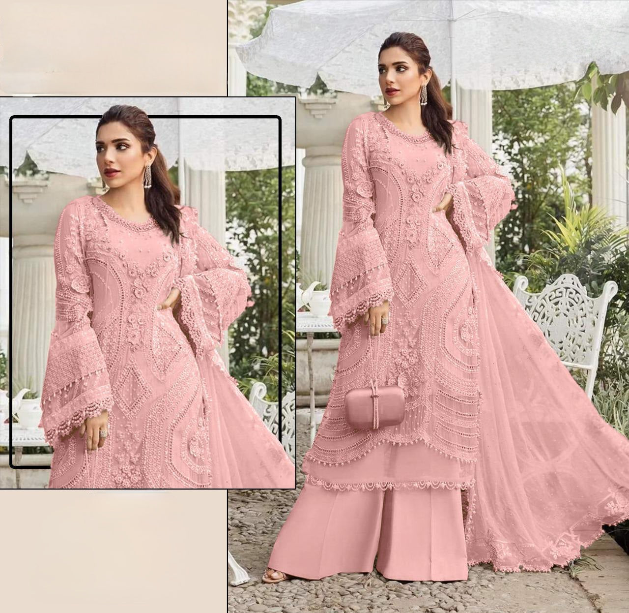 Faux georgette embordered Pakistani suit LXPK0019