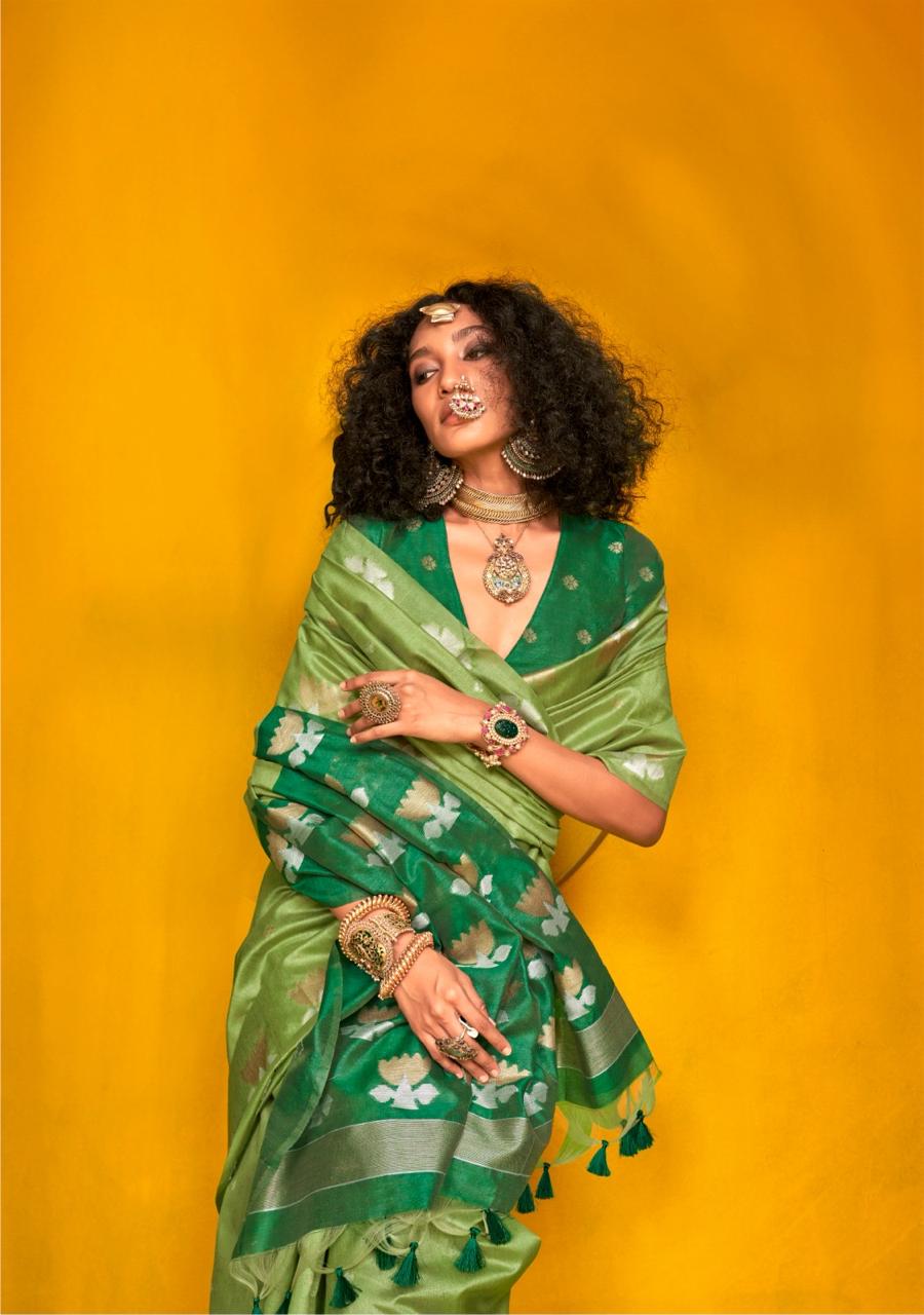 Tussar Handloom Weaving Silk Saree EASE0002