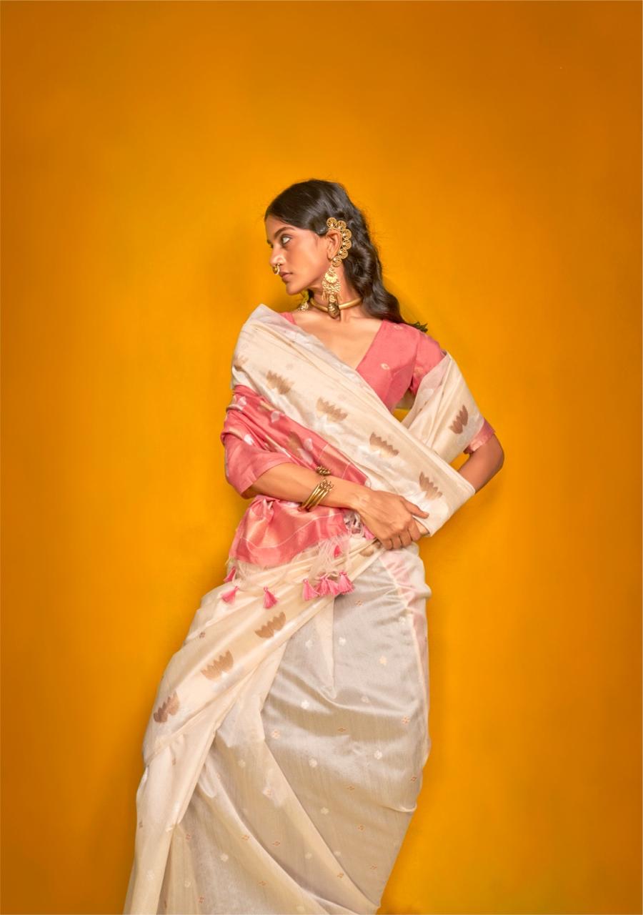 Tussar Handloom Weaving Silk Saree EASE0002