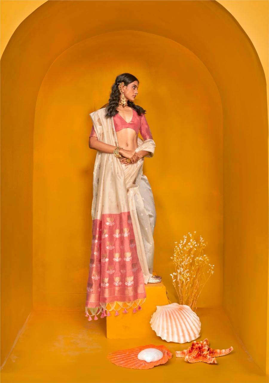 Tussar Handloom Weaving Silk Saree EASE0002