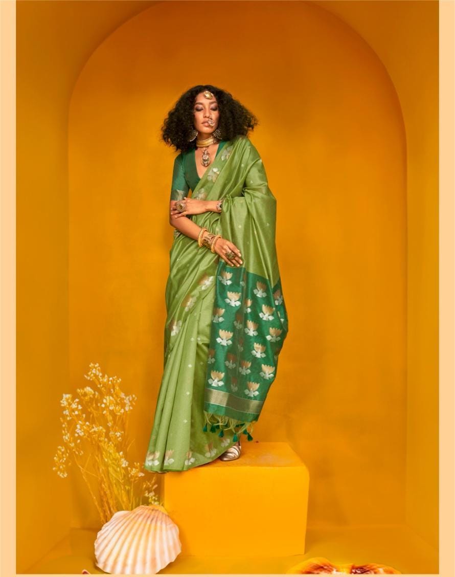 Tussar Handloom Weaving Silk Saree EASE0002