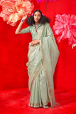 Zari Tissue Handloom Weaving Silky Saree EASE0004