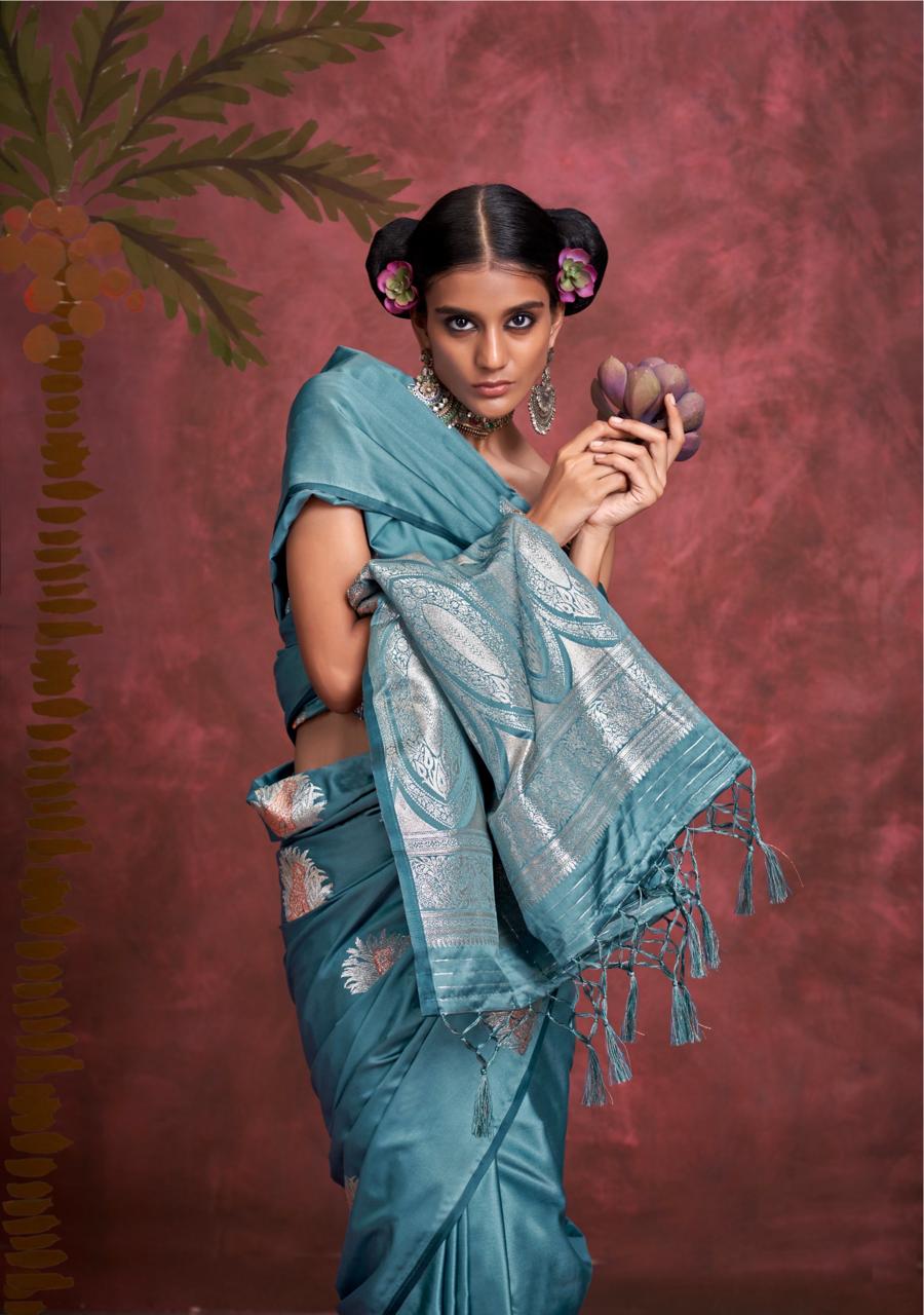 Pure Satin Handloom Weaving Saree LXSE0002