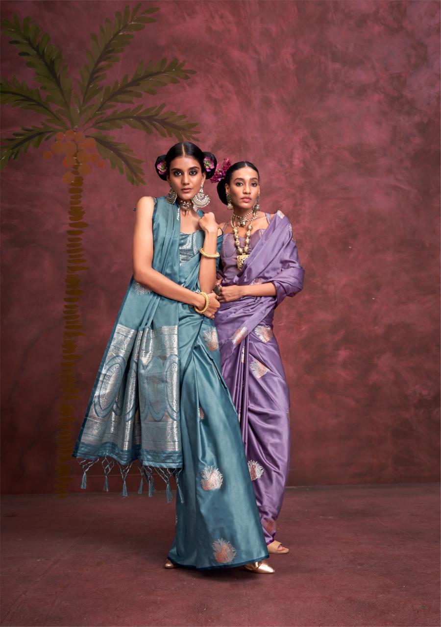 Pure Satin Handloom Weaving Saree LXSE0002