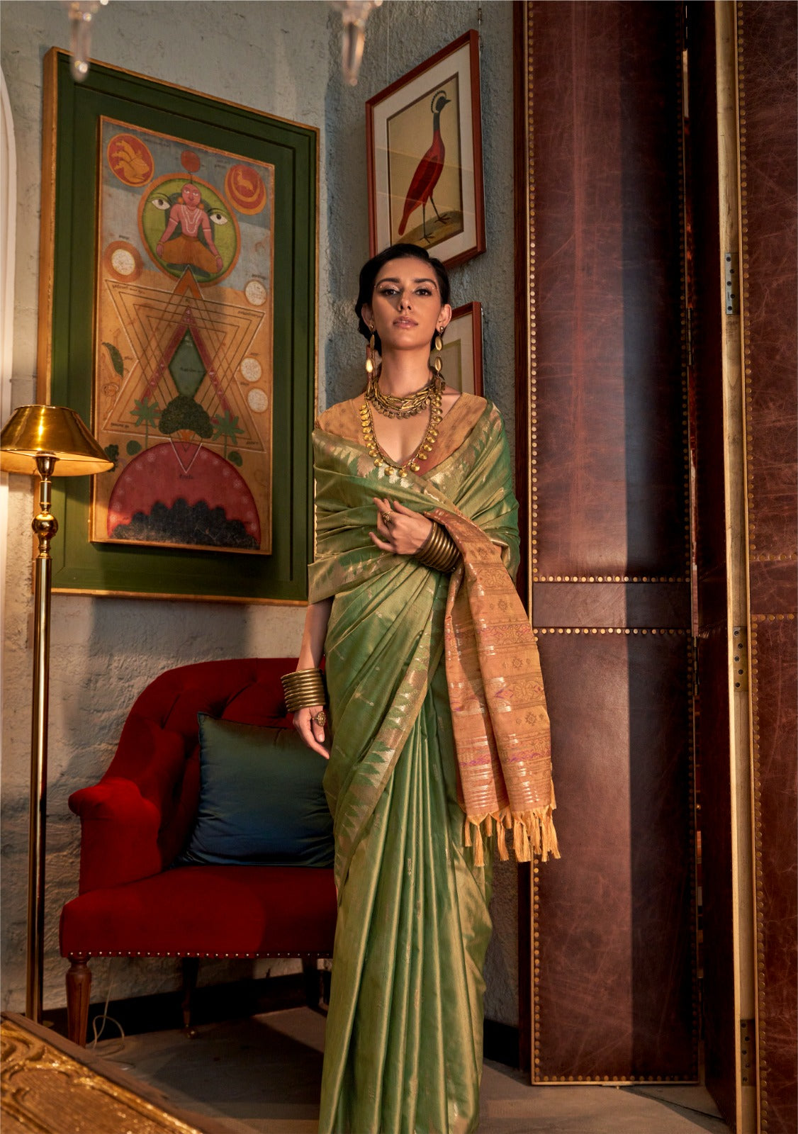 Tussar Silk Handloom Weaving Saree EASE0008