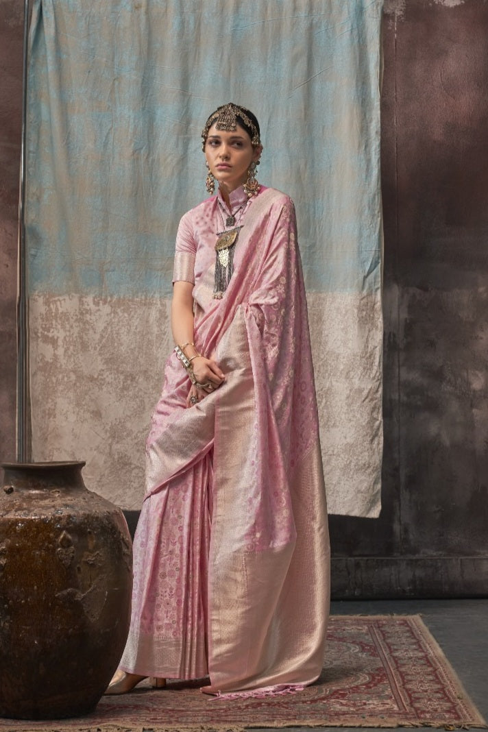 Pure Satin Handloom Saree LXSE0005