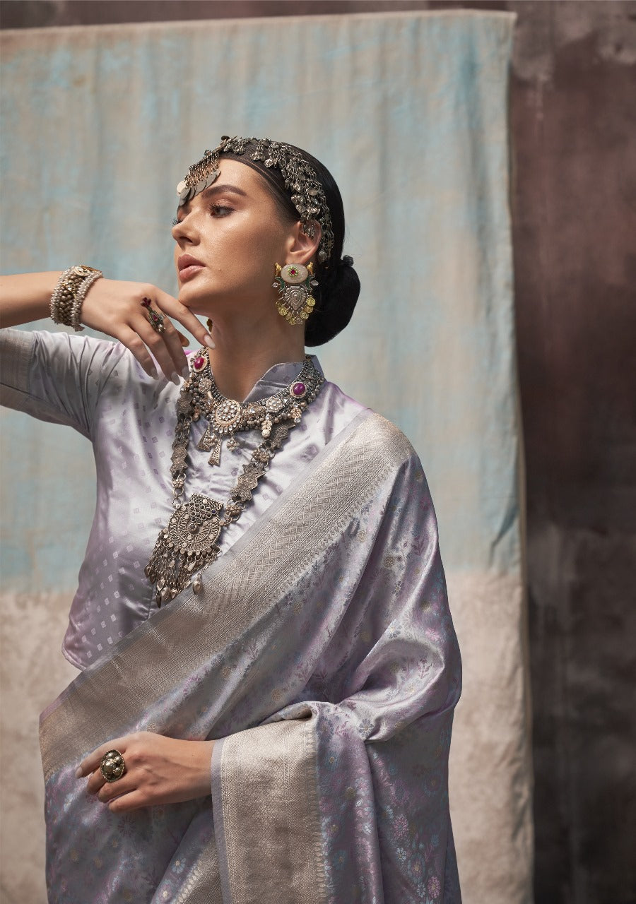 Pure Satin Handloom Saree LXSE0005