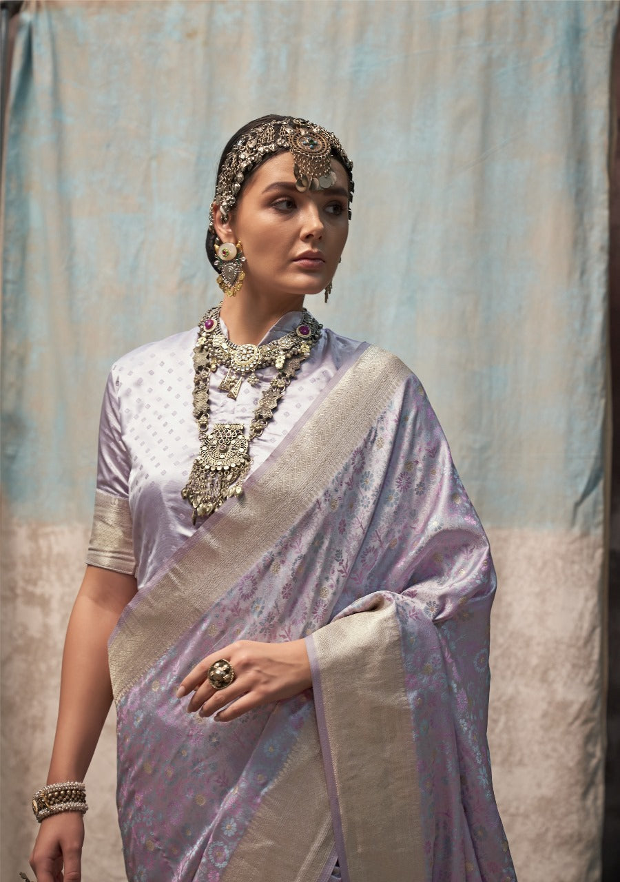 Pure Satin Handloom Saree LXSE0005