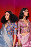 Golden Gossamer Silk Saree LXSE0008