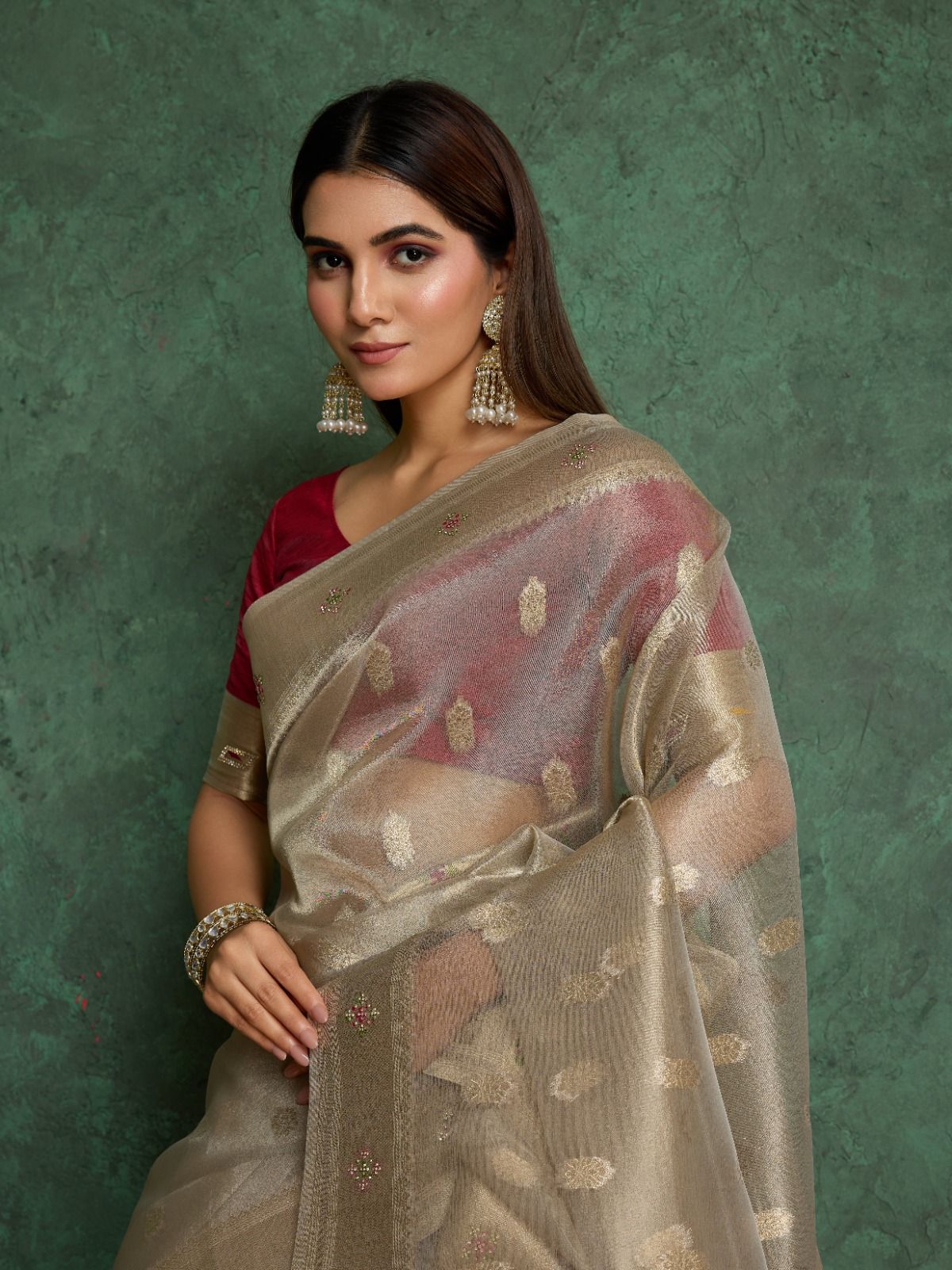 Pure Tissue Fab Jharkan Saree LXSE0011