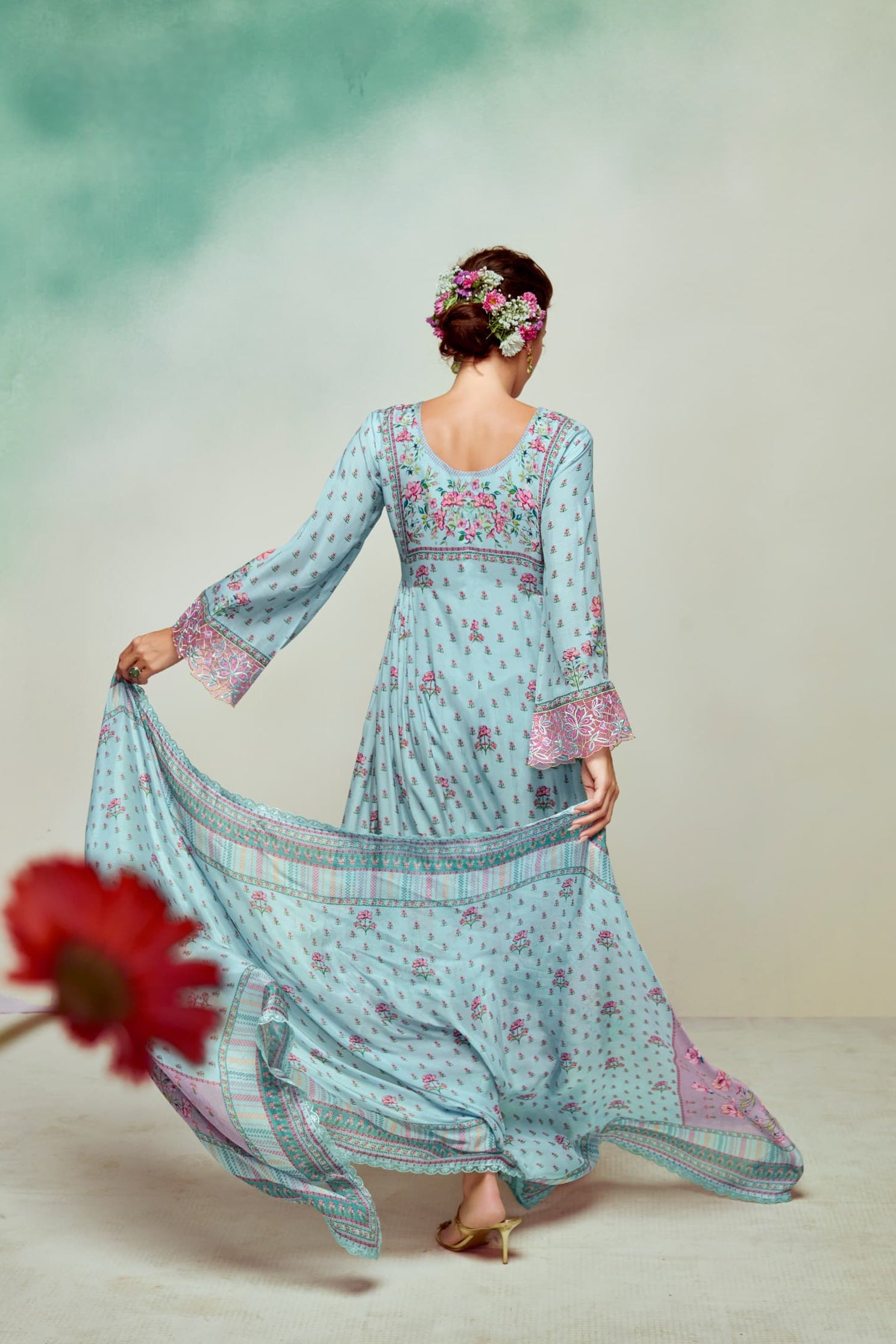 Elysian Lace Georgette Suit LXST0029