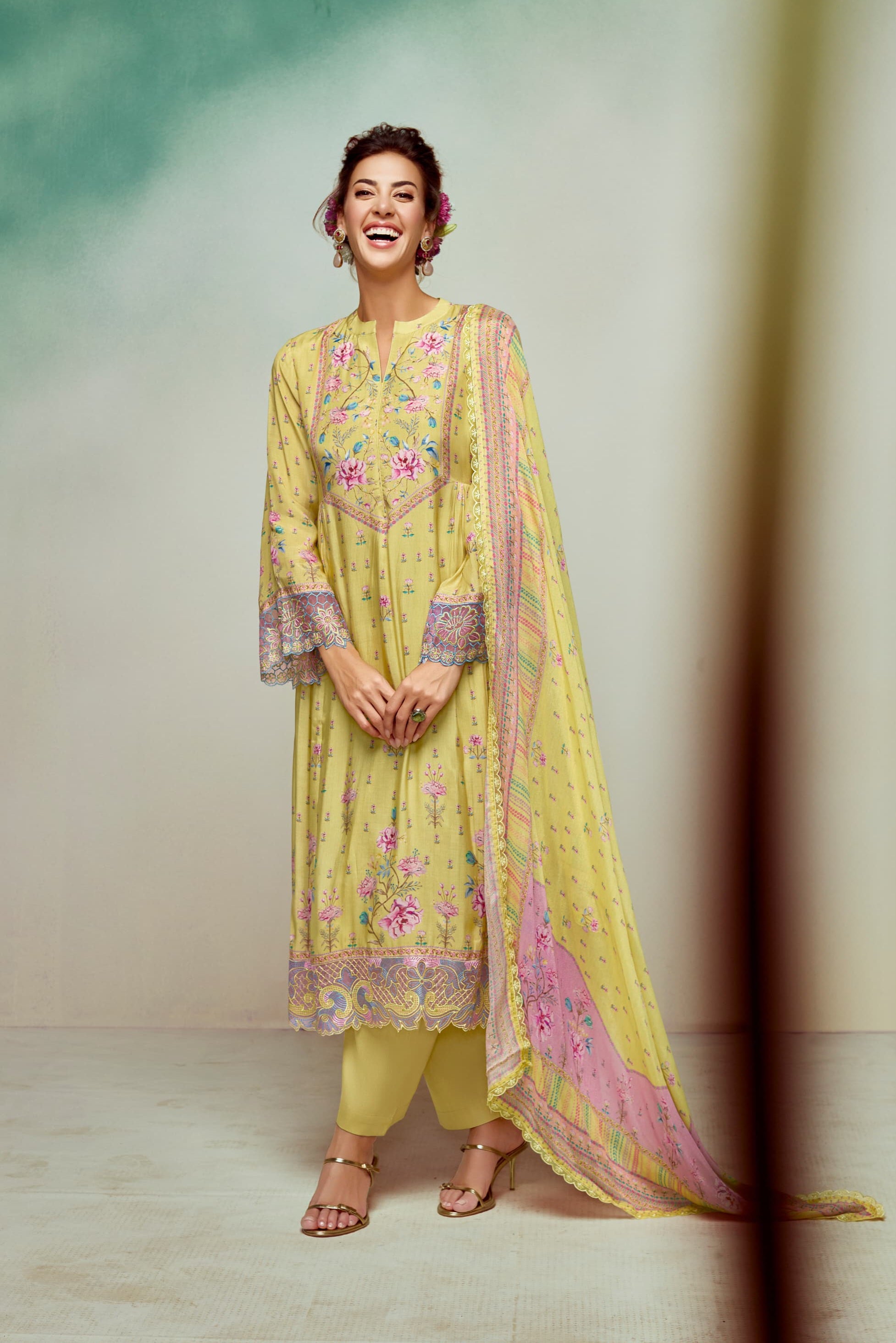 Elysian Lace Georgette Suit LXST0029