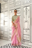 Zariah Moss Chiffon Handloom Saree EASE0015