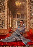 Zariah Moss Chiffon Handloom Saree EASE0017