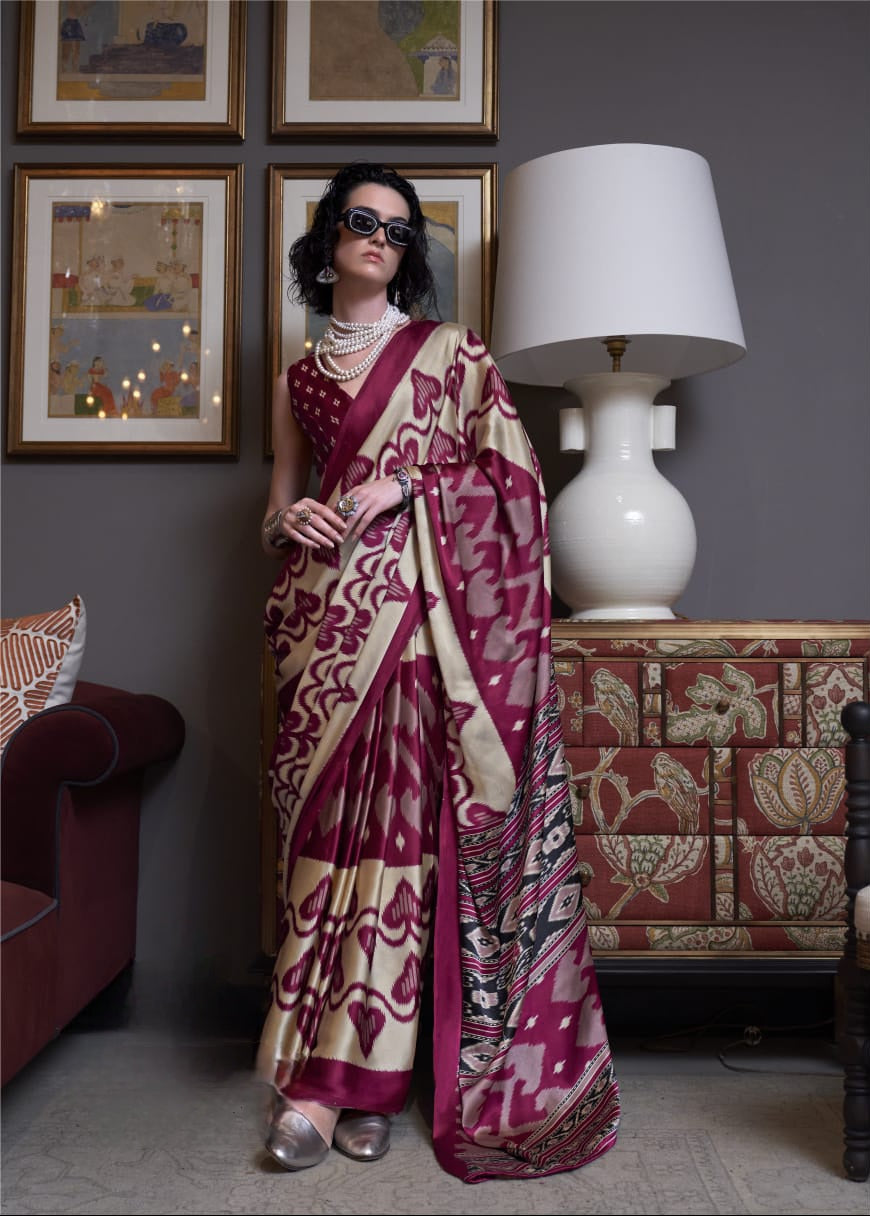 Patani Patola – Satin Crepe Elegance EASE0033