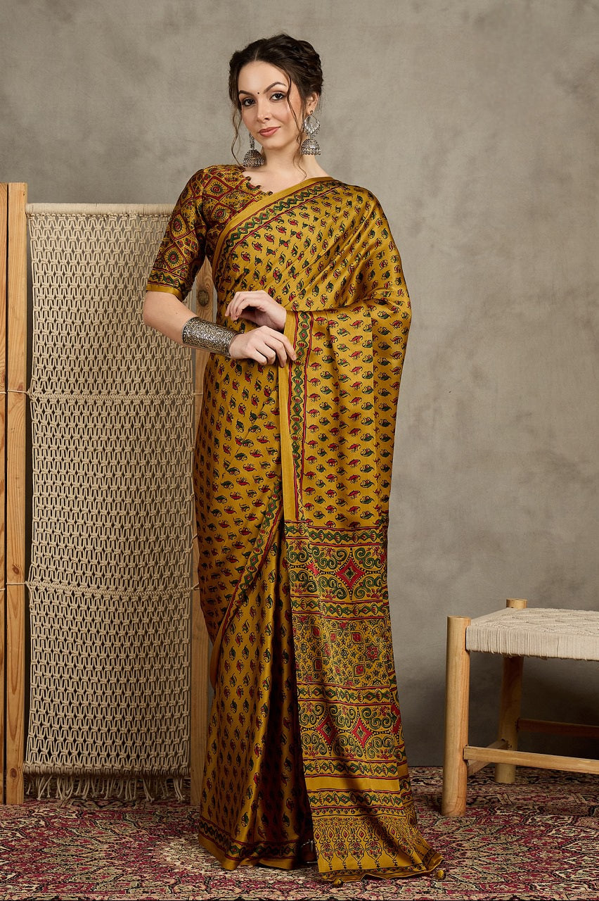 Modal Gajji Satin Fab Saree EASE0051