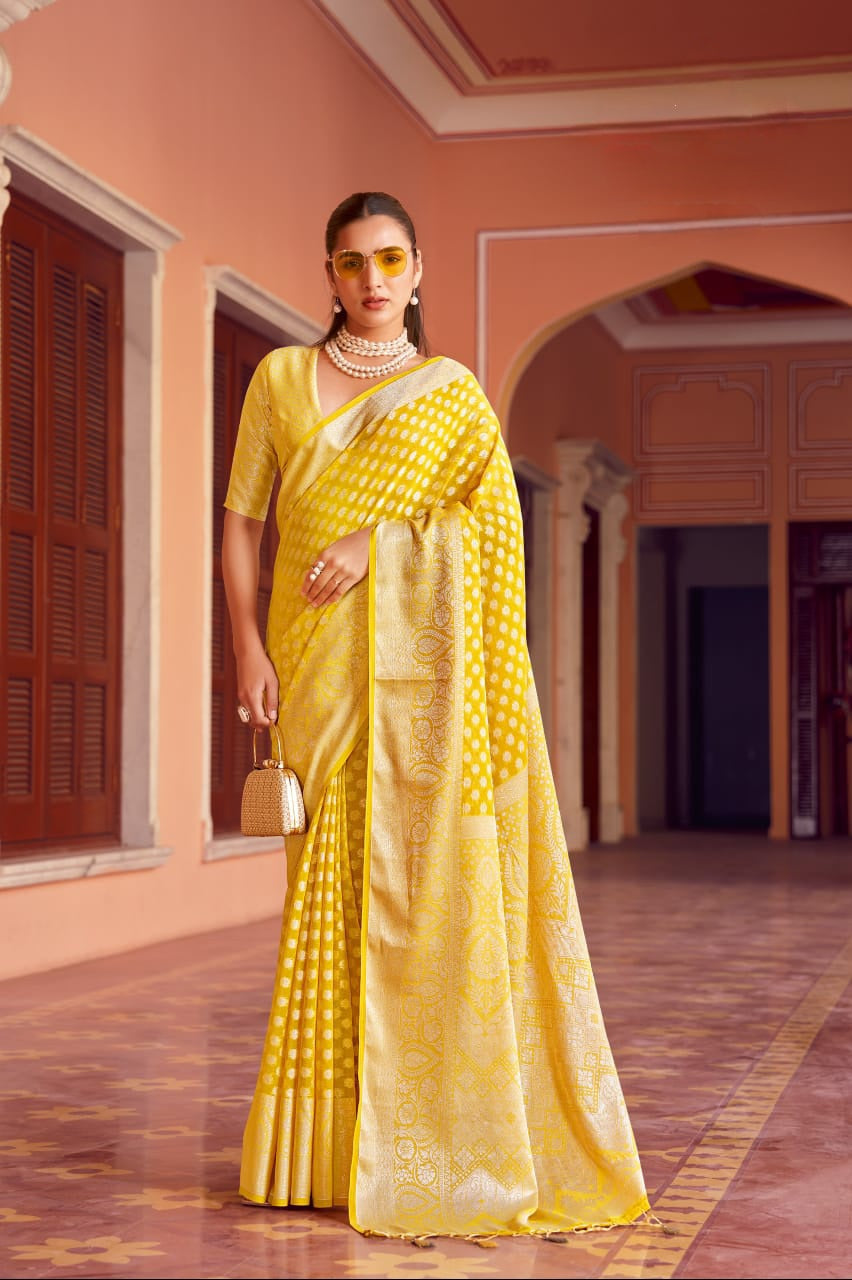 Aarvi Weaving Buta Georgette Saree EASE0024