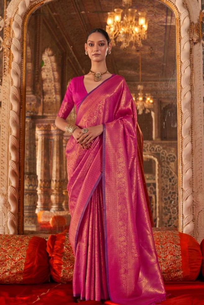 Zariah Moss Chiffon Handloom Saree  EASE0026