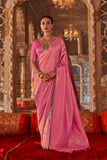 Zariah Moss Chiffon Handloom Saree  EASE0026