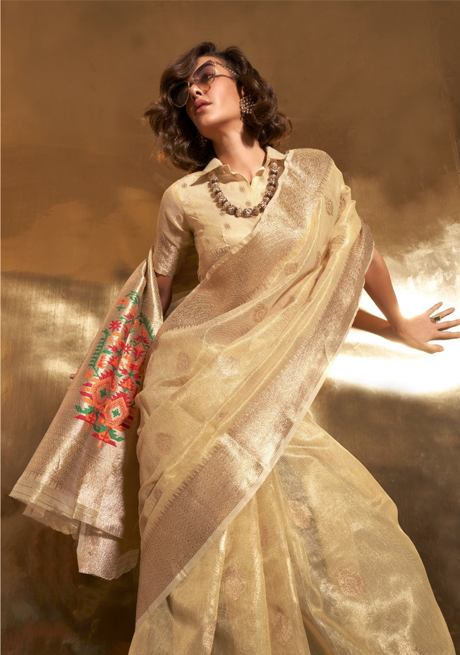Devika Paithani Zari Tissue Saree EASE0027