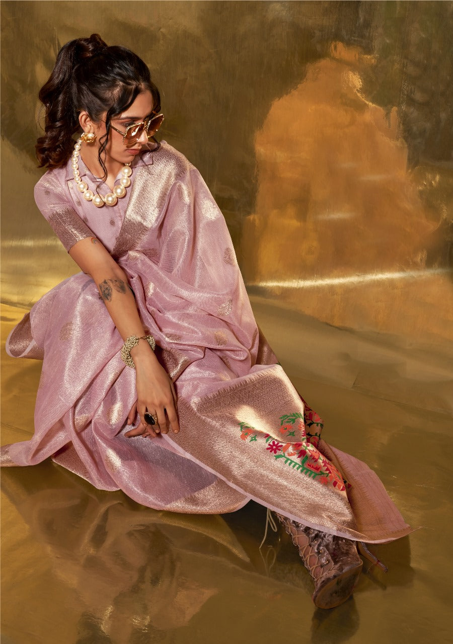 Devika Paithani Zari Tissue Saree EASE0027