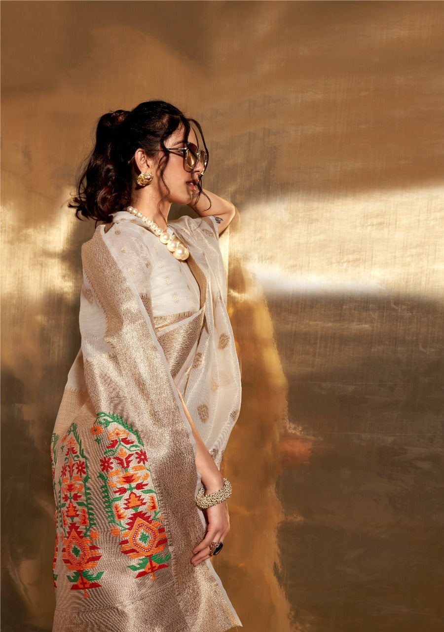 Devika Paithani Zari Tissue Saree EASE0027