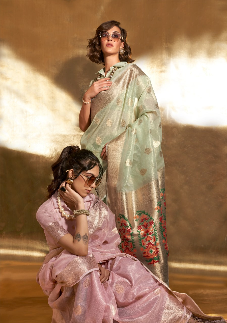 Devika Paithani Zari Tissue Saree EASE0027