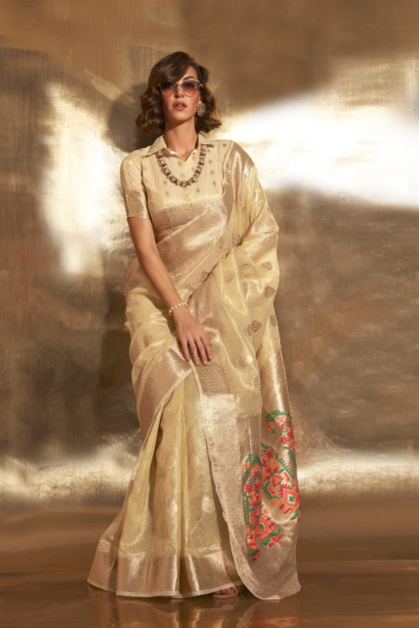 Devika Paithani Zari Tissue Saree EASE0027