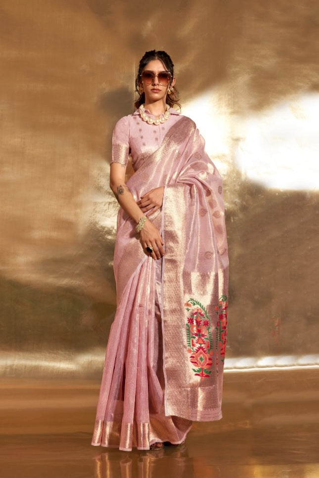 Devika Paithani Zari Tissue Saree EASE0027