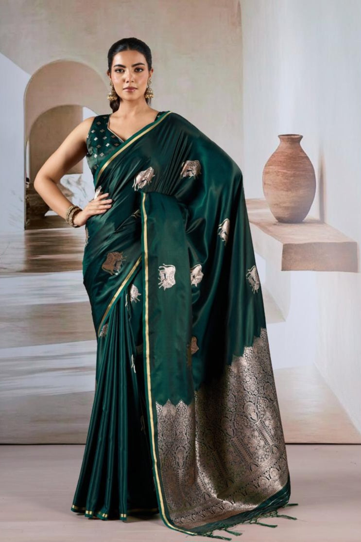 Pure Satin Handloom  Saree LXSE0045