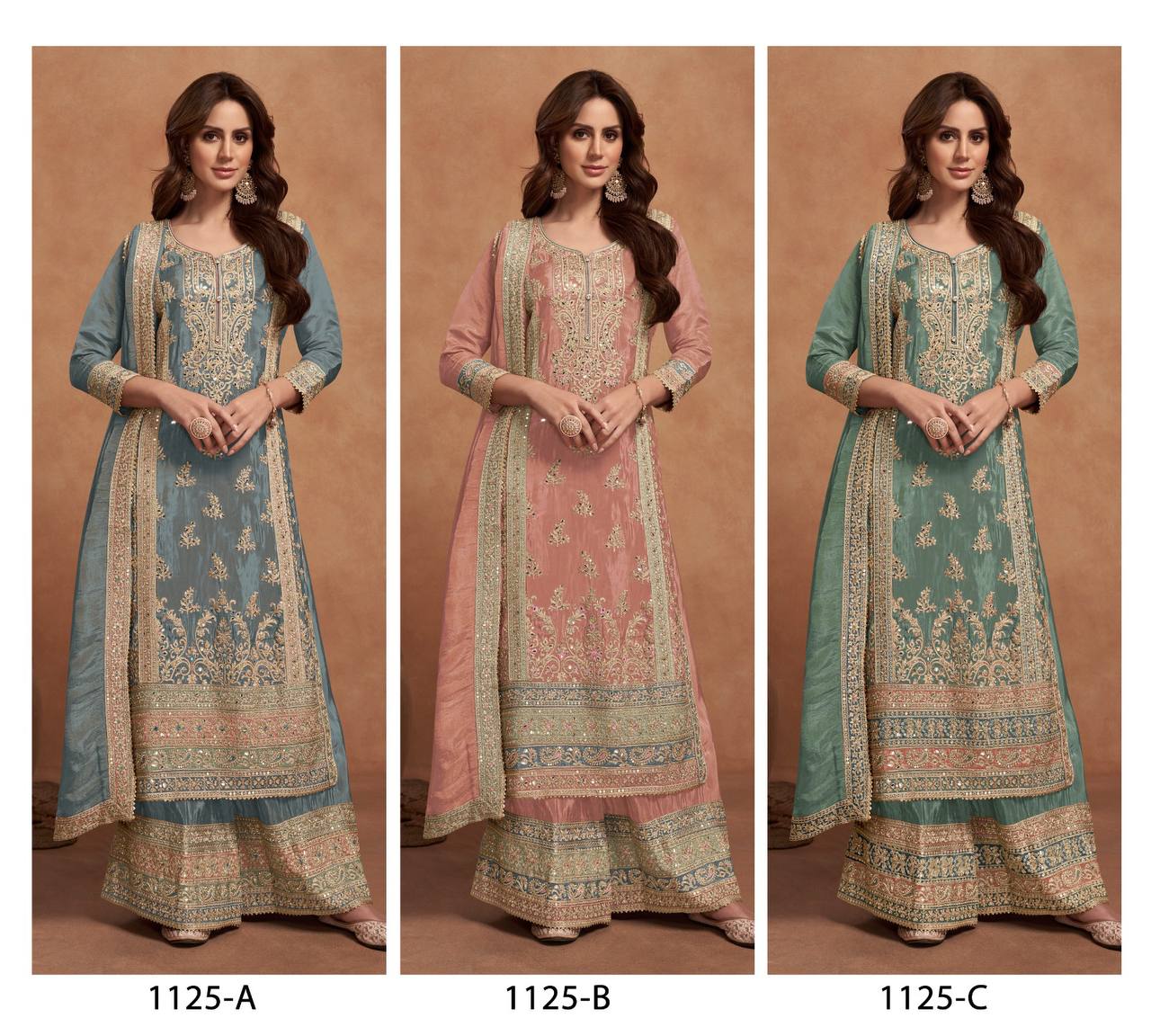 Codding & Sequin Work Vichitra Silk Suit EAST0004