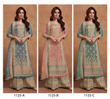 Codding & Sequin Work Vichitra Silk Suit EAST0004